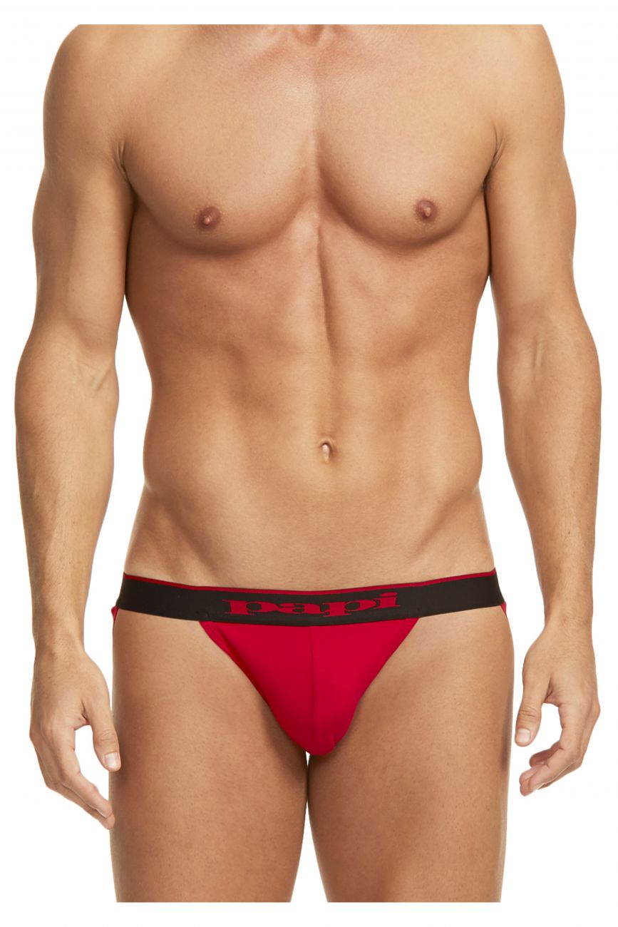 Papi 980911-950 3PK Cotton Stretch Jockstrap Color Red-Gray-Black - DealByEthan.gay loves Papi