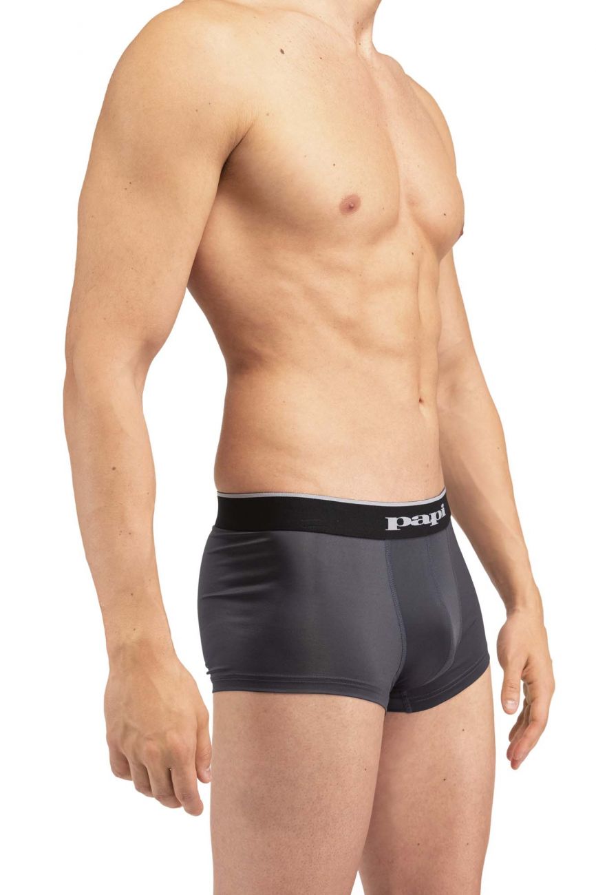 Papi MPA005 2PK Brazilian Trunks Color Black-Gray - DealByEthan.gay loves Papi