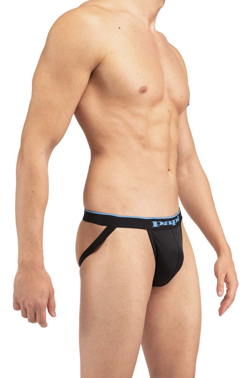 Papi UMPA006 2PK Jockstrap Color Black-Blue - DealByEthan.gay loves Papi