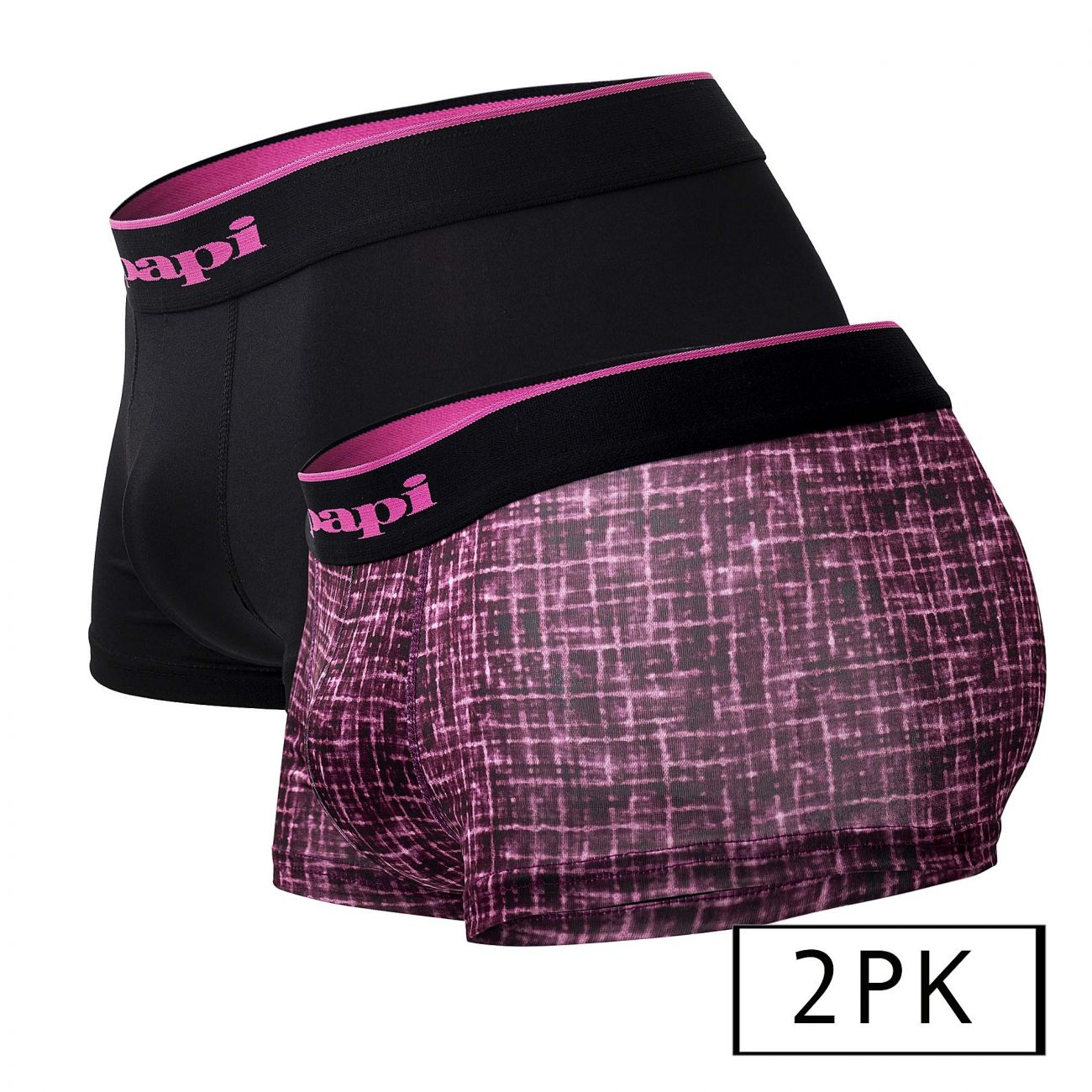 Papi UMPA048 2PK Microflex Brazilian Trunks Color Berry-Texture - DealByEthan.gay loves Papi