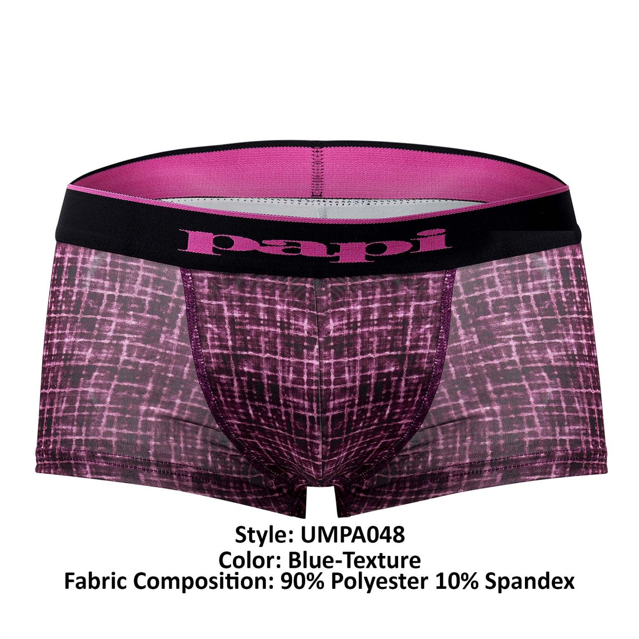 Papi UMPA048 2PK Microflex Brazilian Trunks Color Berry-Texture - DealByEthan.gay loves Papi