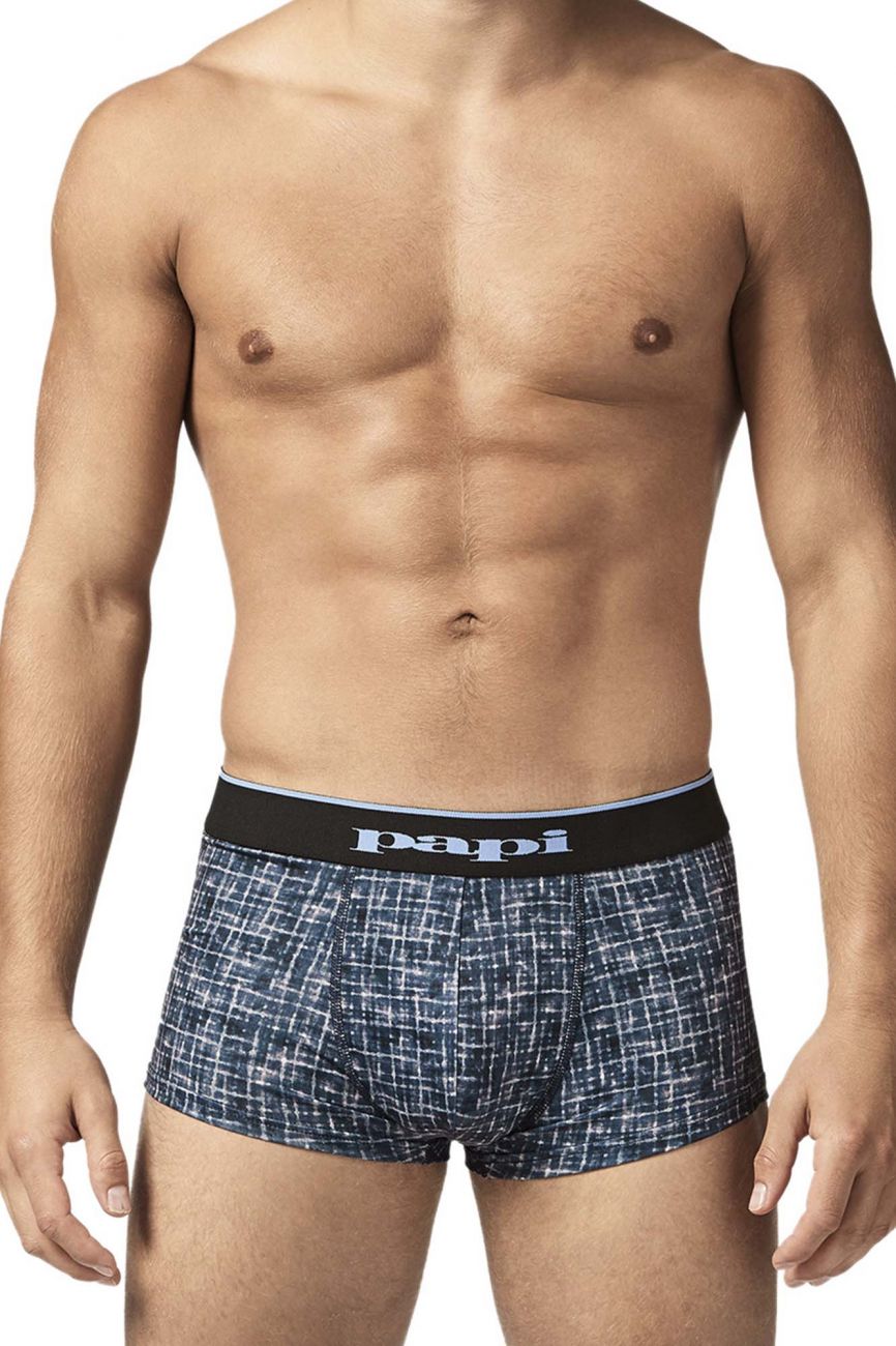 Papi UMPA048 2PK Microflex Brazilian Trunks Color Blue-Texture - DealByEthan.gay loves Papi