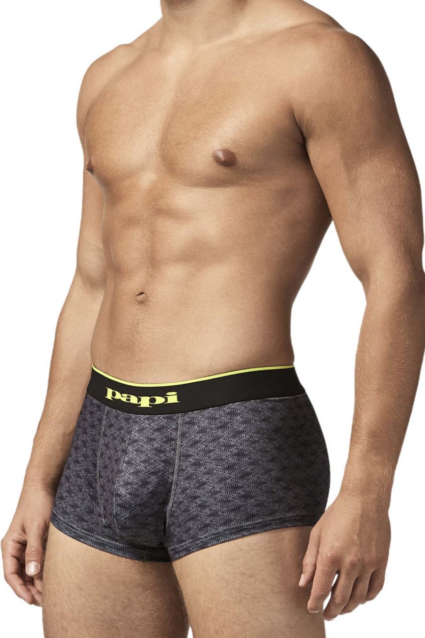 Papi UMPA048 2PK Microflex Brazilian Trunks Color Charcoal-Graphic - DealByEthan.gay loves Papi