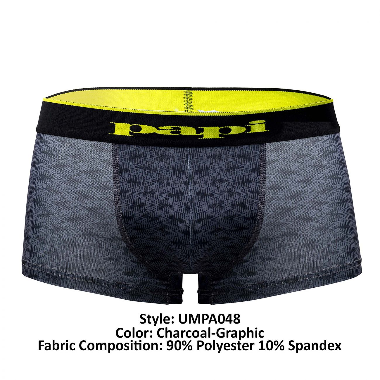 Papi UMPA048 2PK Microflex Brazilian Trunks Color Charcoal-Graphic - DealByEthan.gay loves Papi