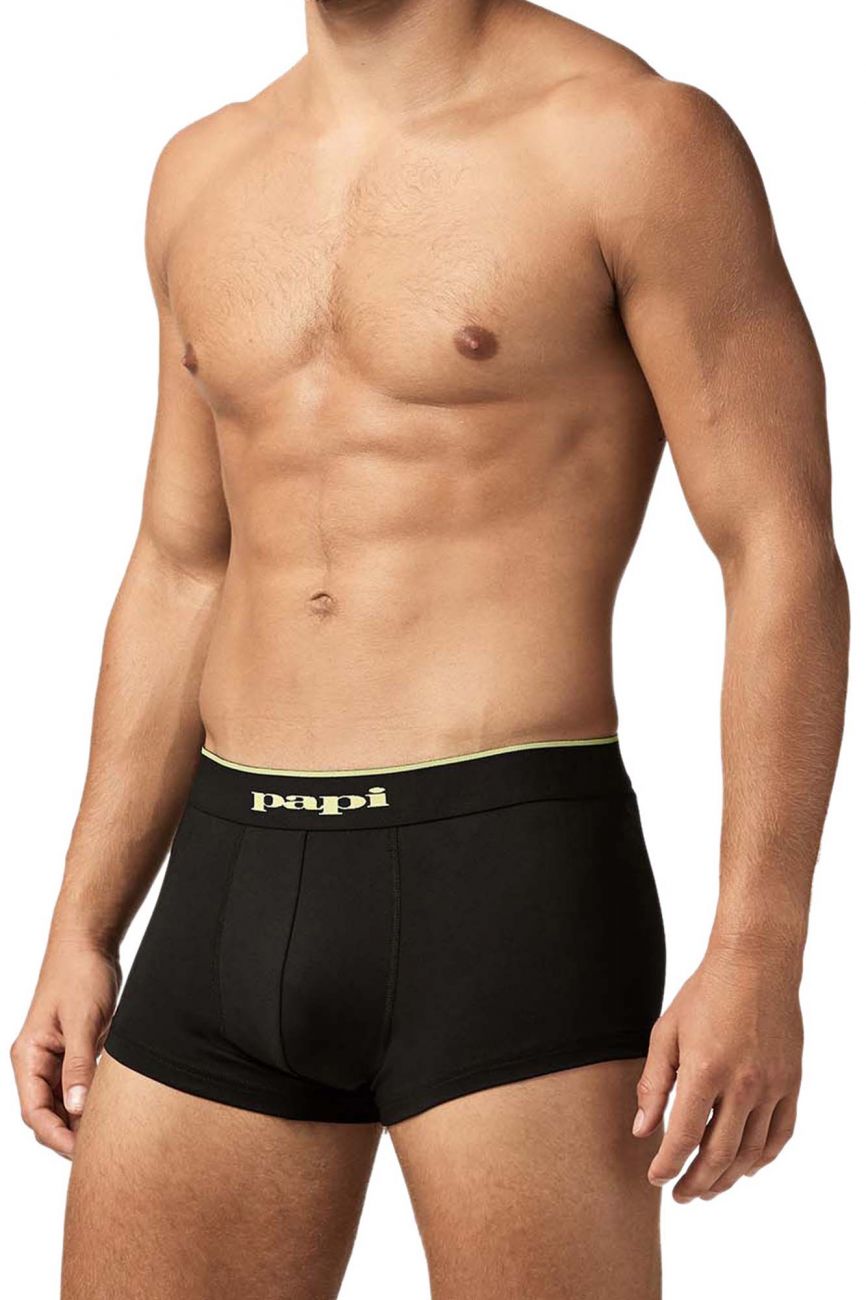 Papi UMPA048 2PK Microflex Brazilian Trunks Color Charcoal-Leopard - DealByEthan.gay loves Papi