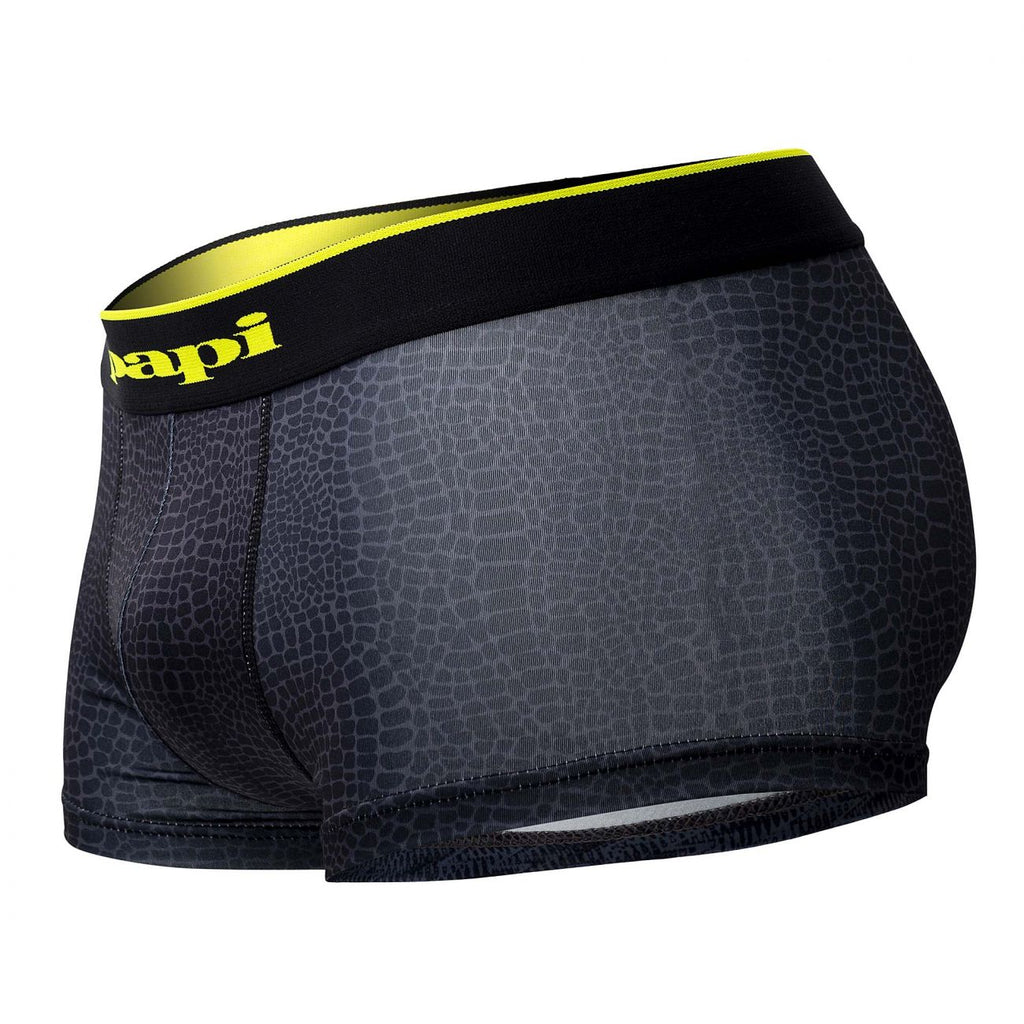 Papi UMPA048 2PK Microflex Brazilian Trunks Color Charcoal-Leopard - DealByEthan.gay loves Papi