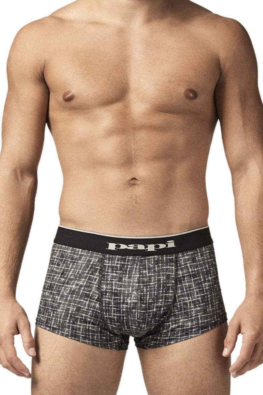 Papi UMPA048 2PK Microflex Brazilian Trunks Color Gray-Texture - DealByEthan.gay loves Papi