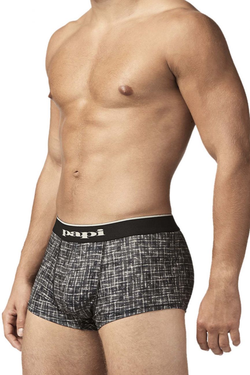 Papi UMPA048 2PK Microflex Brazilian Trunks Color Gray-Texture - DealByEthan.gay loves Papi