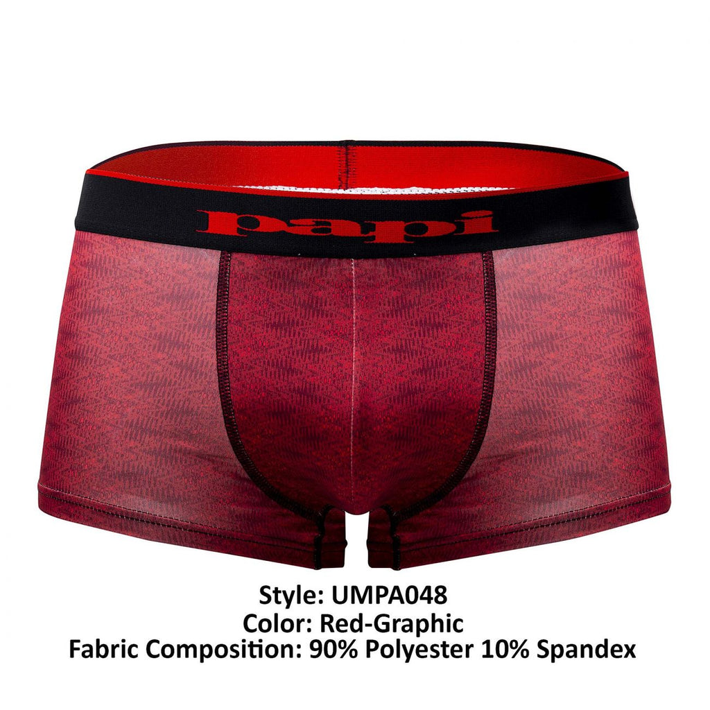 Papi UMPA048 2PK Microflex Brazilian Trunks Color Red-Graphic - DealByEthan.gay loves Papi