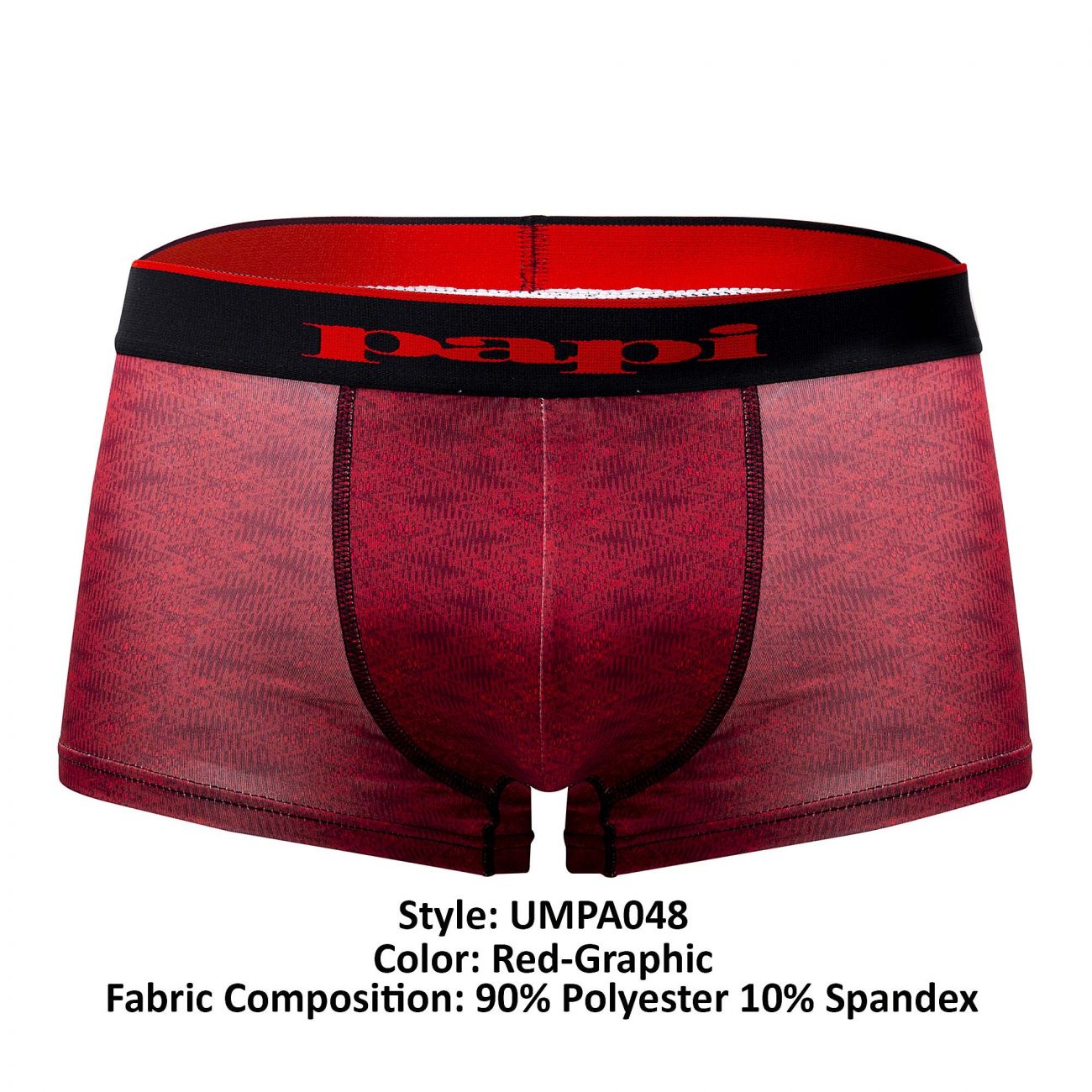 Papi UMPA048 2PK Microflex Brazilian Trunks Color Red-Graphic - DealByEthan.gay loves Papi