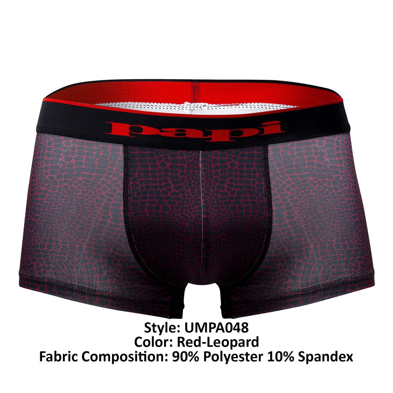 Papi UMPA048 2PK Microflex Brazilian Trunks Color Red-Leopard - DealByEthan.gay loves Papi
