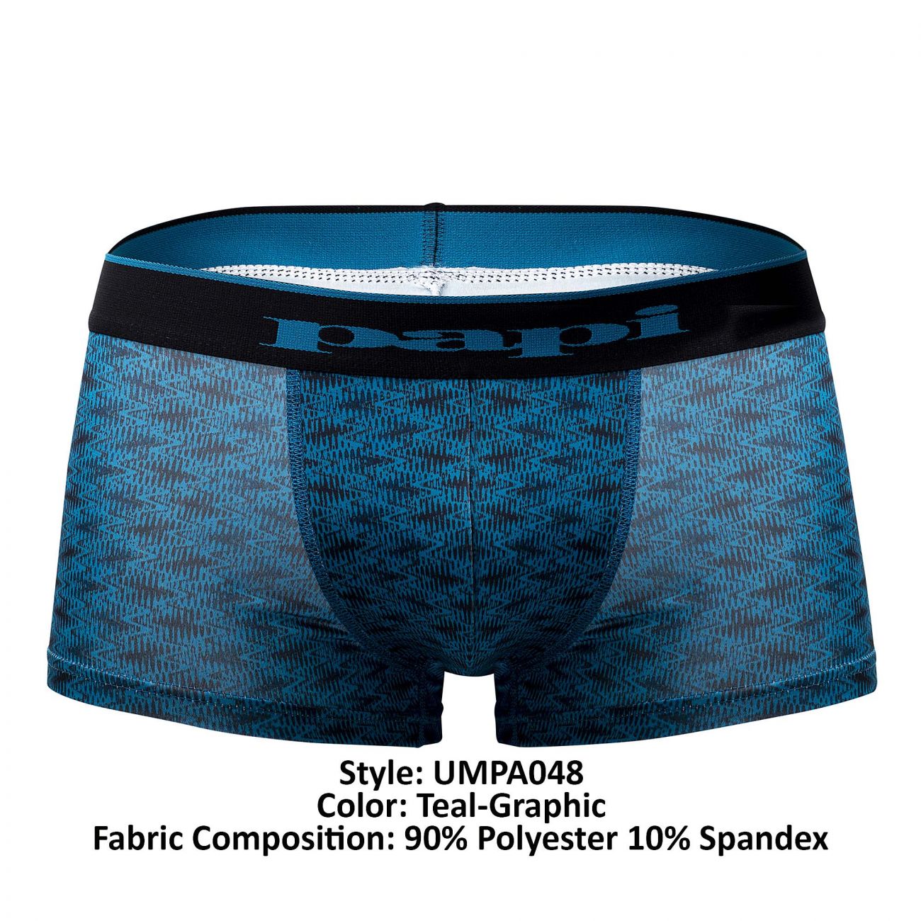 Papi UMPA048 2PK Microflex Brazilian Trunks Color Teal-Graphic - DealByEthan.gay loves Papi