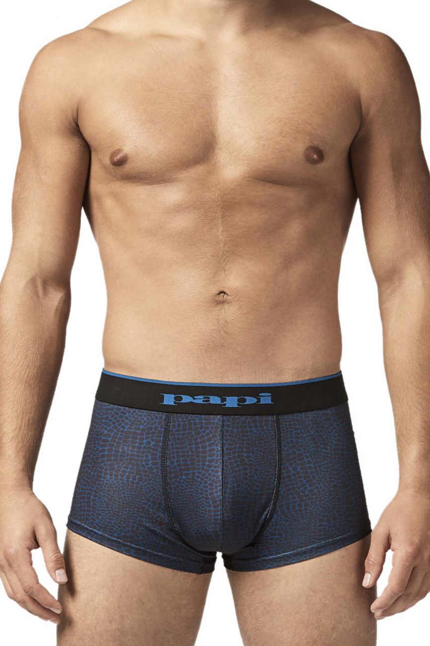 Papi UMPA048 2PK Microflex Brazilian Trunks Color Teal-Leopard - DealByEthan.gay loves Papi