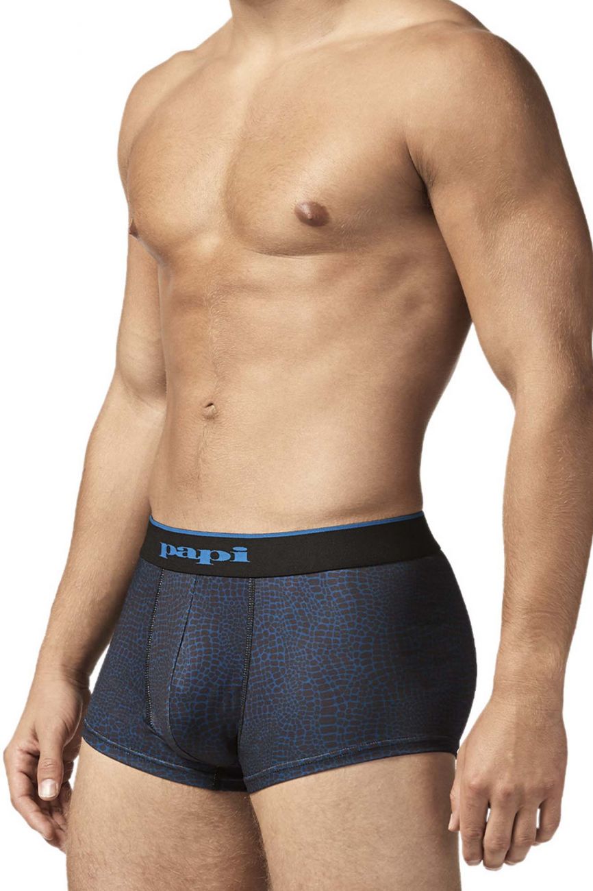 Papi UMPA048 2PK Microflex Brazilian Trunks Color Teal-Leopard - DealByEthan.gay loves Papi