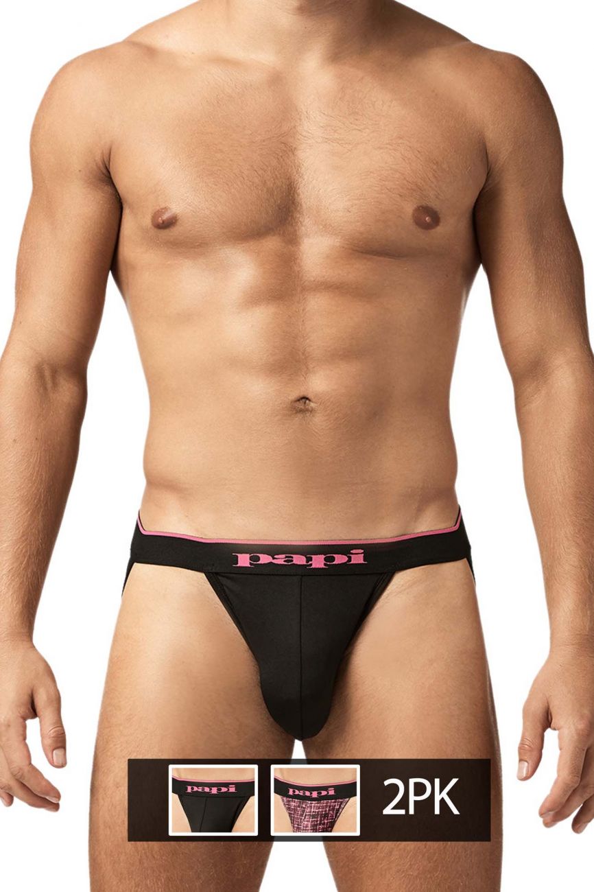 Papi UMPA049 2PK Microflex Jockstrap Color Berry-Texture - DealByEthan.gay loves Papi