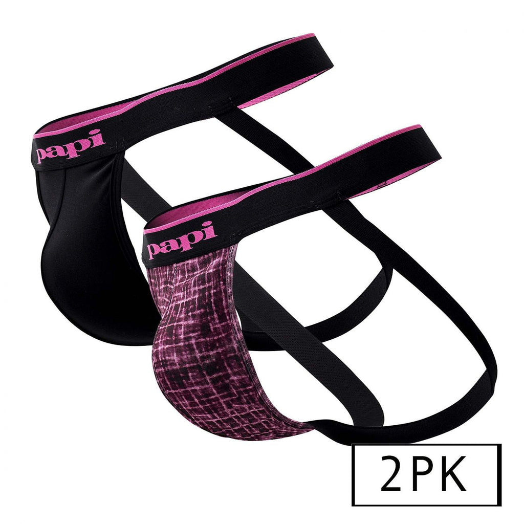 Papi UMPA049 2PK Microflex Jockstrap Color Berry-Texture - DealByEthan.gay loves Papi