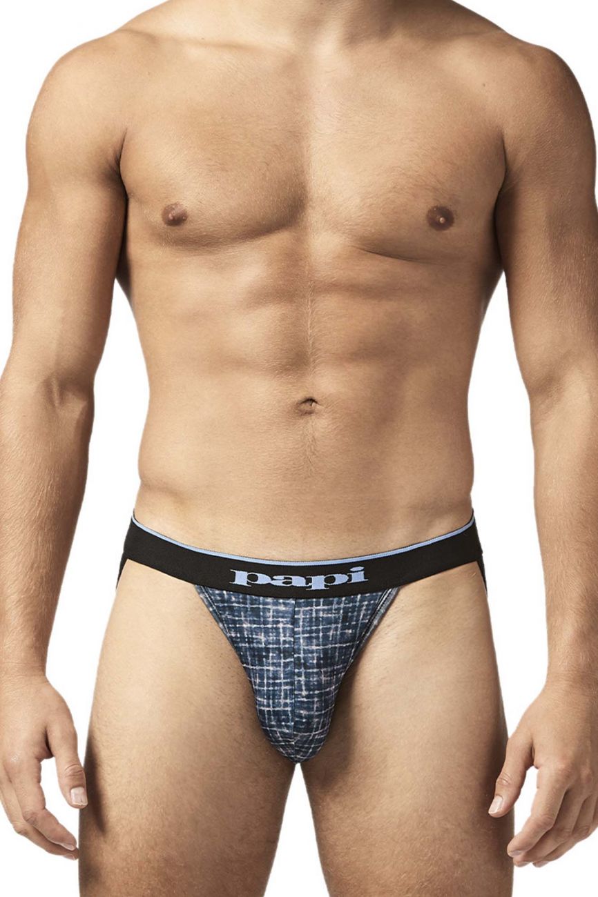 Papi UMPA049 2PK Microflex Jockstrap Color Blue-Texture - DealByEthan.gay loves Papi