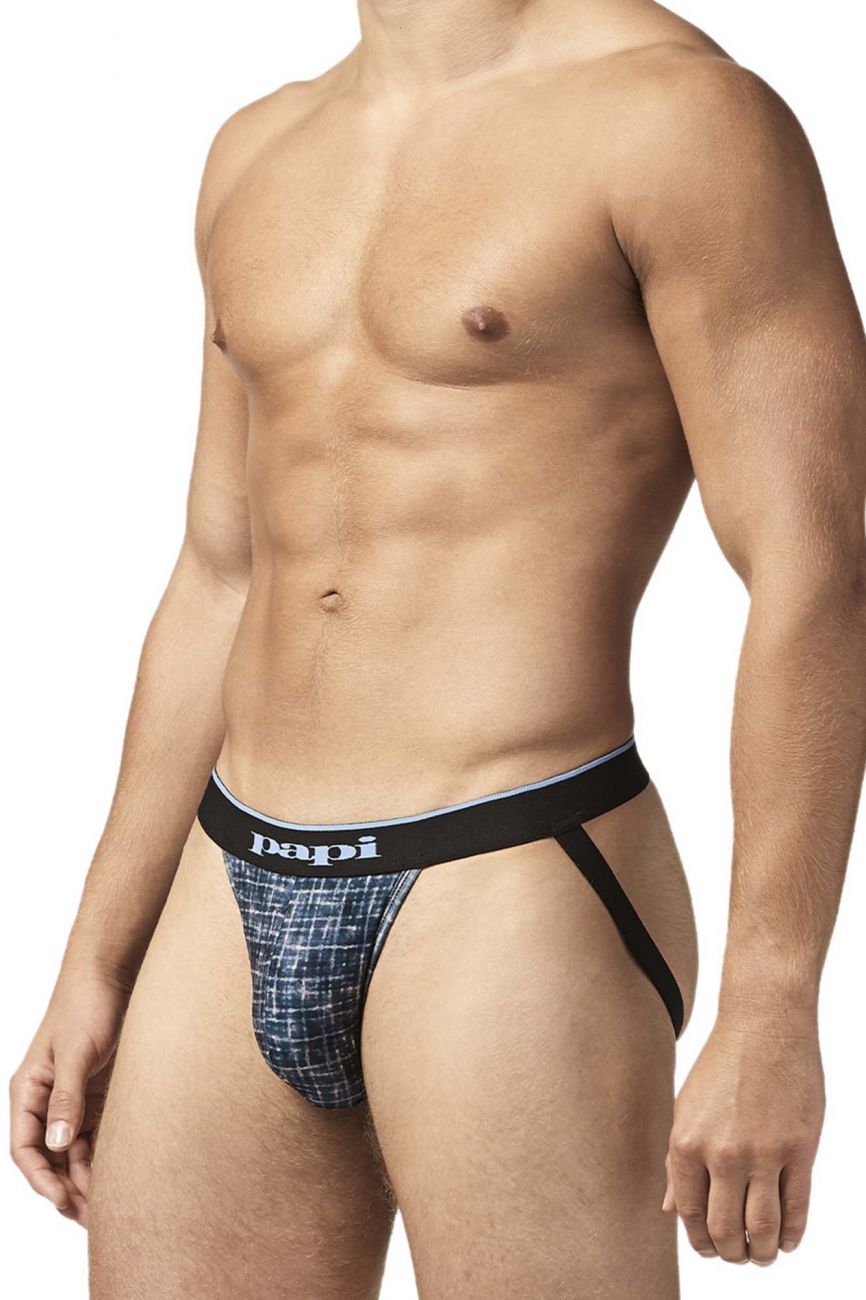 Papi UMPA049 2PK Microflex Jockstrap Color Blue-Texture - DealByEthan.gay loves Papi