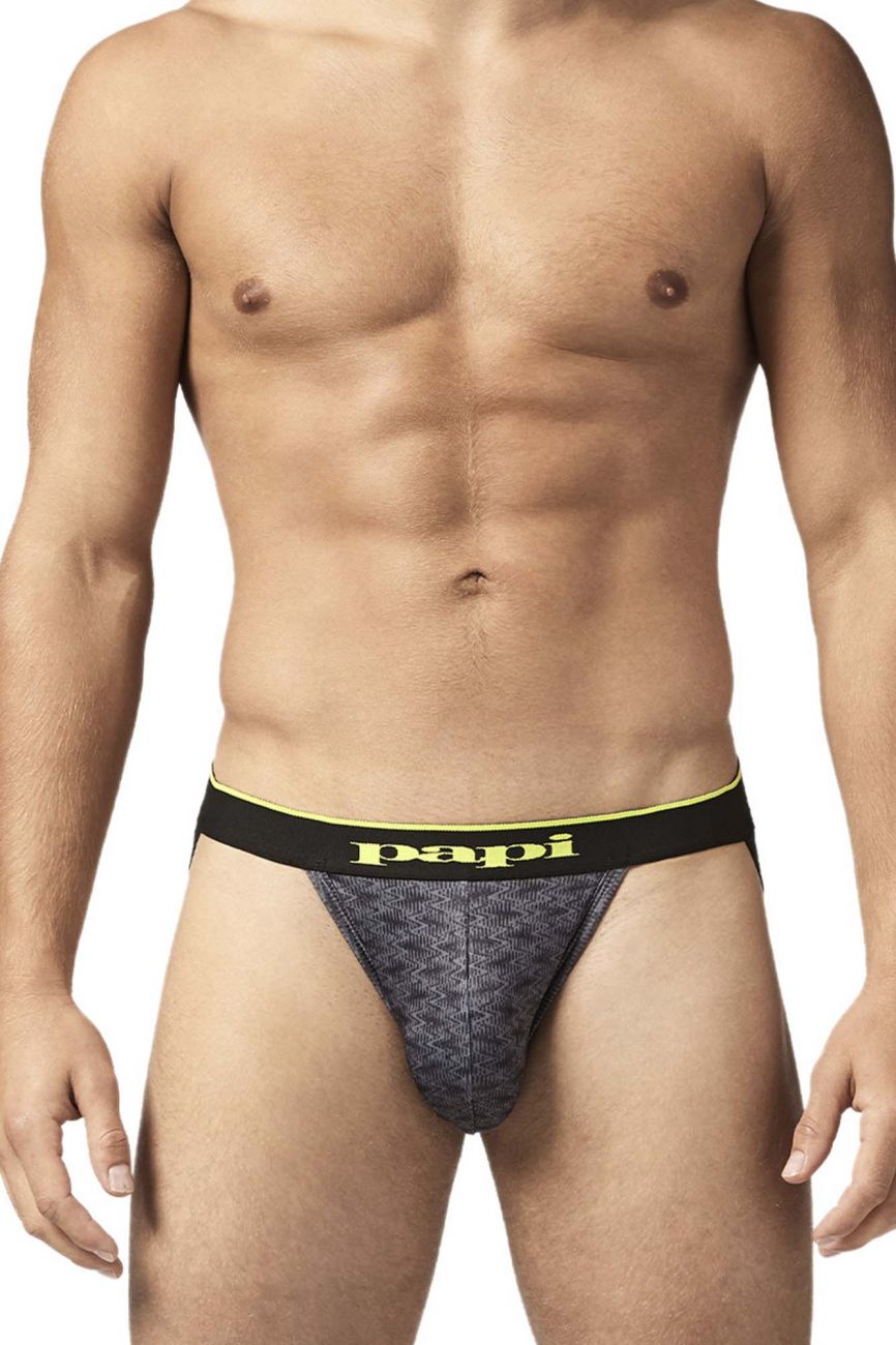Papi UMPA049 2PK Microflex Jockstrap Color Charcoal-Graphic - DealByEthan.gay loves Papi