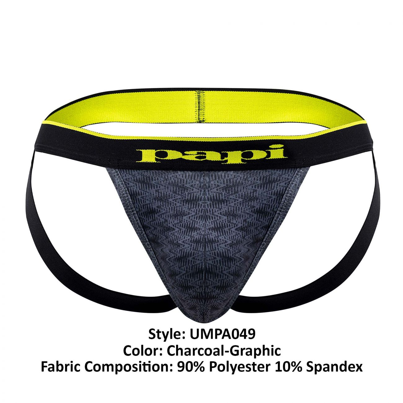 Papi UMPA049 2PK Microflex Jockstrap Color Charcoal-Graphic - DealByEthan.gay loves Papi