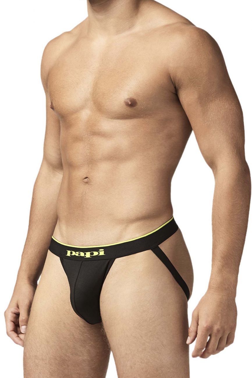 Papi UMPA049 2PK Microflex Jockstrap Color Charcoal-Leopard - DealByEthan.gay loves Papi