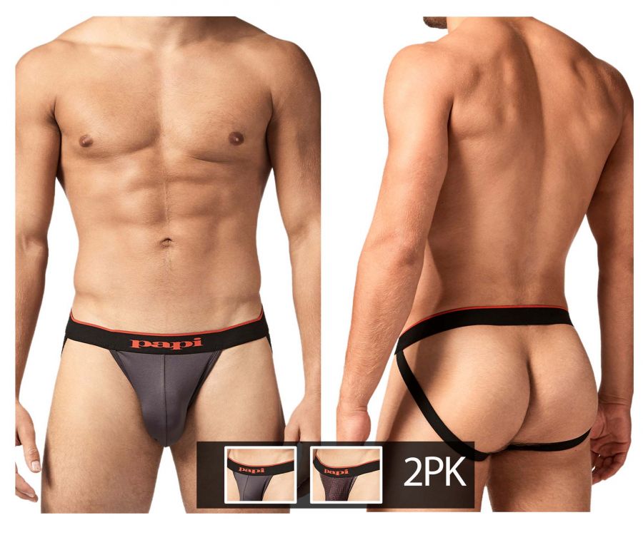 Papi UMPA049 2PK Microflex Jockstrap Color Red-Leopard - DealByEthan.gay loves Papi
