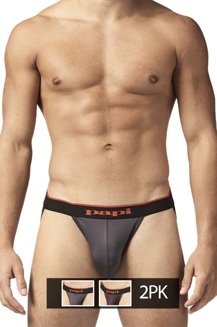 Papi UMPA049 2PK Microflex Jockstrap Color Red-Leopard - DealByEthan.gay loves Papi