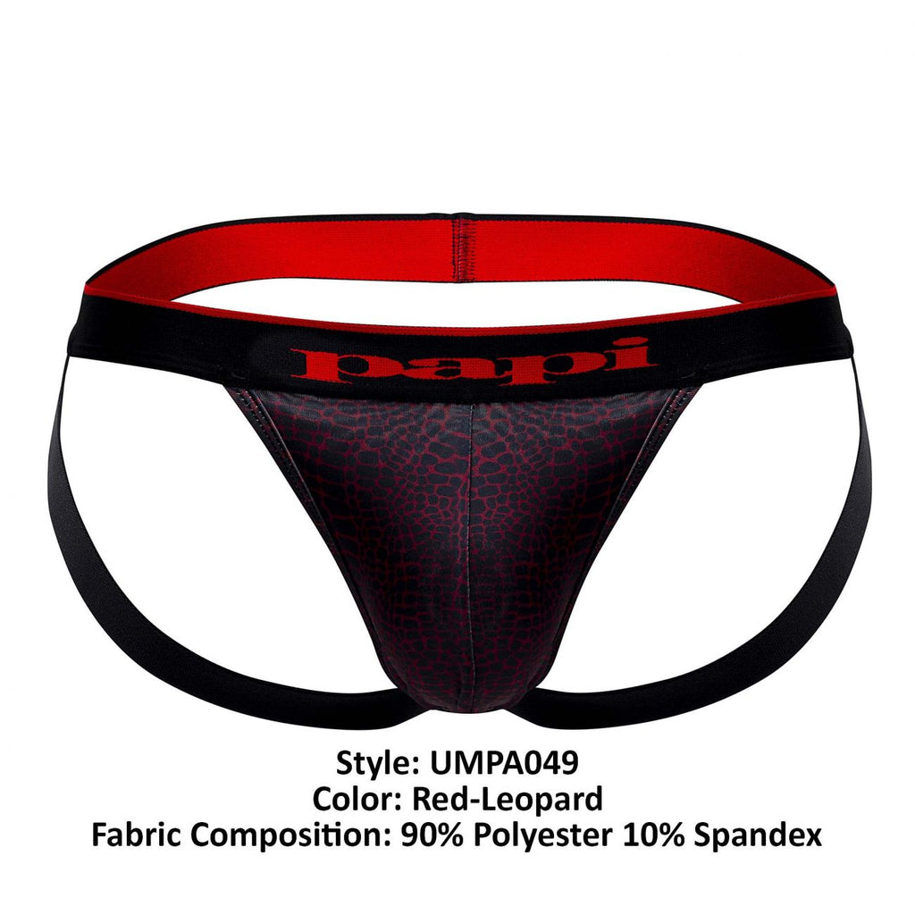 Papi UMPA049 2PK Microflex Jockstrap Color Red-Leopard - DealByEthan.gay loves Papi