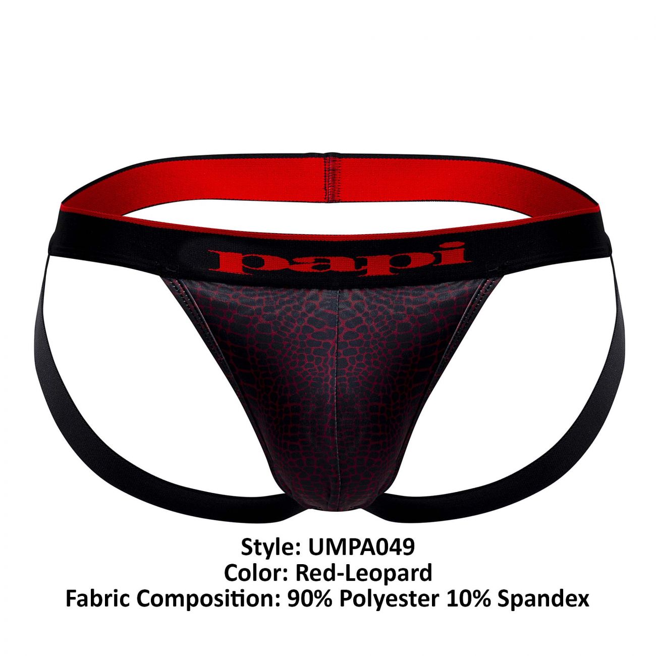 Papi UMPA049 2PK Microflex Jockstrap Color Red-Leopard - DealByEthan.gay loves Papi