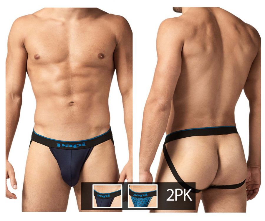 Papi UMPA049 2PK Microflex Jockstrap Color Teal-Graphic - DealByEthan.gay loves Papi