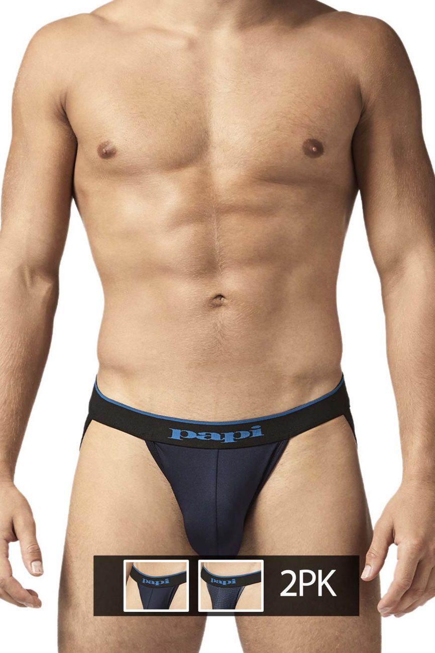 Papi UMPA049 2PK Microflex Jockstrap Color Teal-Leopard - DealByEthan.gay loves Papi
