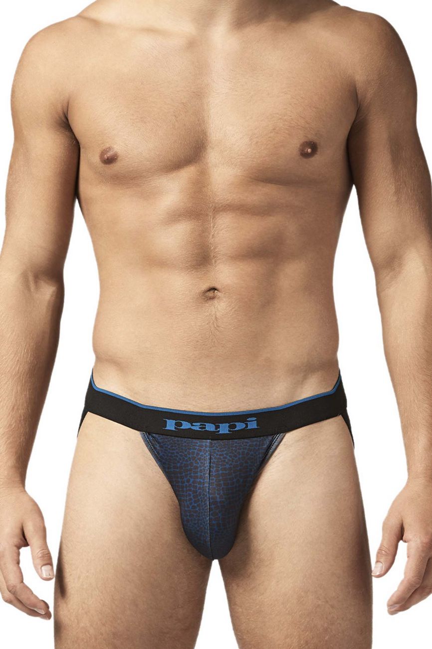 Papi UMPA049 2PK Microflex Jockstrap Color Teal-Leopard - DealByEthan.gay loves Papi