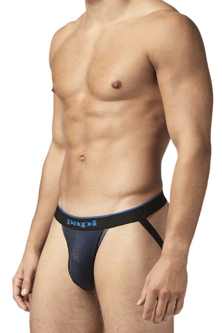 Papi UMPA049 2PK Microflex Jockstrap Color Teal-Leopard - DealByEthan.gay loves Papi