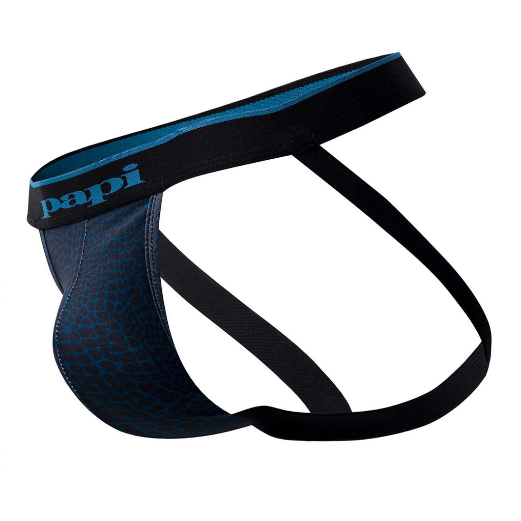 Papi UMPA049 2PK Microflex Jockstrap Color Teal-Leopard - DealByEthan.gay loves Papi