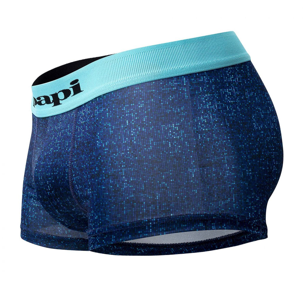 Papi UMPA050 Fashion Microflex Brazilian Trunks Color Blue Pixel Print - DealByEthan.gay loves Papi