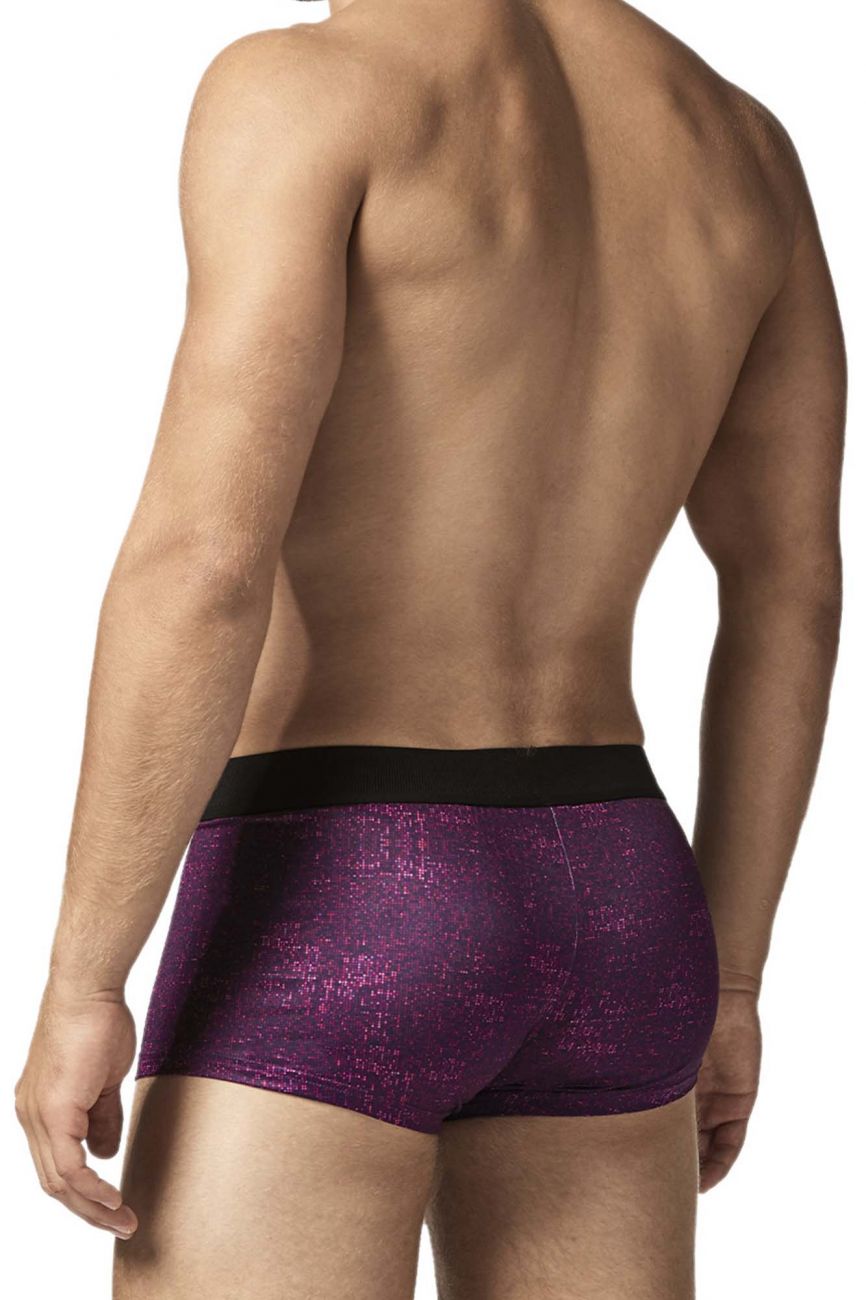 Papi UMPA050 Fashion Microflex Brazilian Trunks Color Purple Pixel Print - DealByEthan.gay loves Papi
