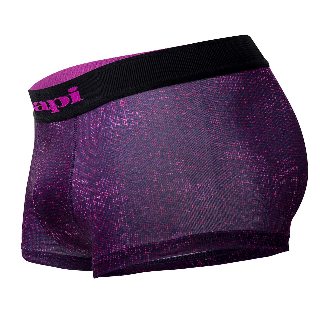 Papi UMPA050 Fashion Microflex Brazilian Trunks Color Purple Pixel Print - DealByEthan.gay loves Papi