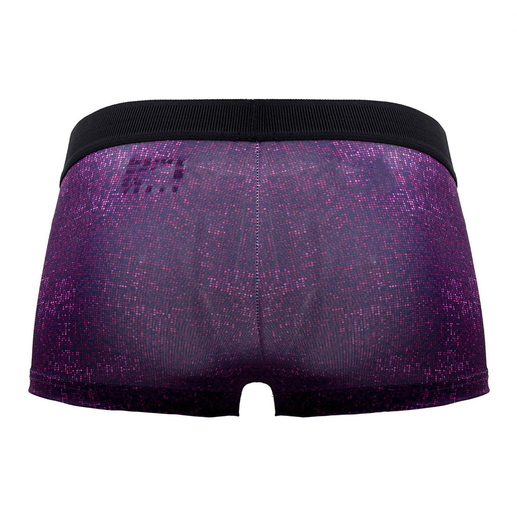 Papi UMPA050 Fashion Microflex Brazilian Trunks Color Purple Pixel Print - DealByEthan.gay loves Papi