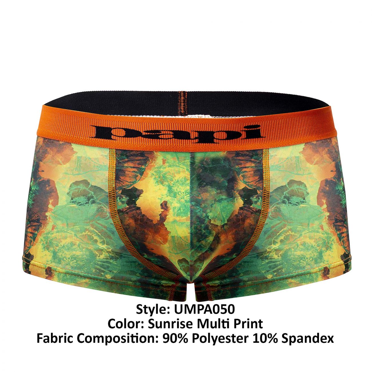 Papi UMPA050 Fashion Microflex Brazilian Trunks Color Sunrise Multi Print - DealByEthan.gay loves Papi