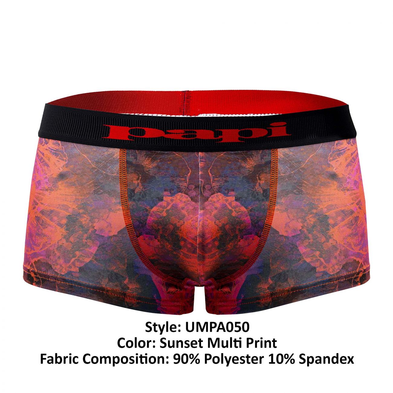 Papi UMPA050 Fashion Microflex Brazilian Trunks Color Sunset Multi Print - DealByEthan.gay loves Papi