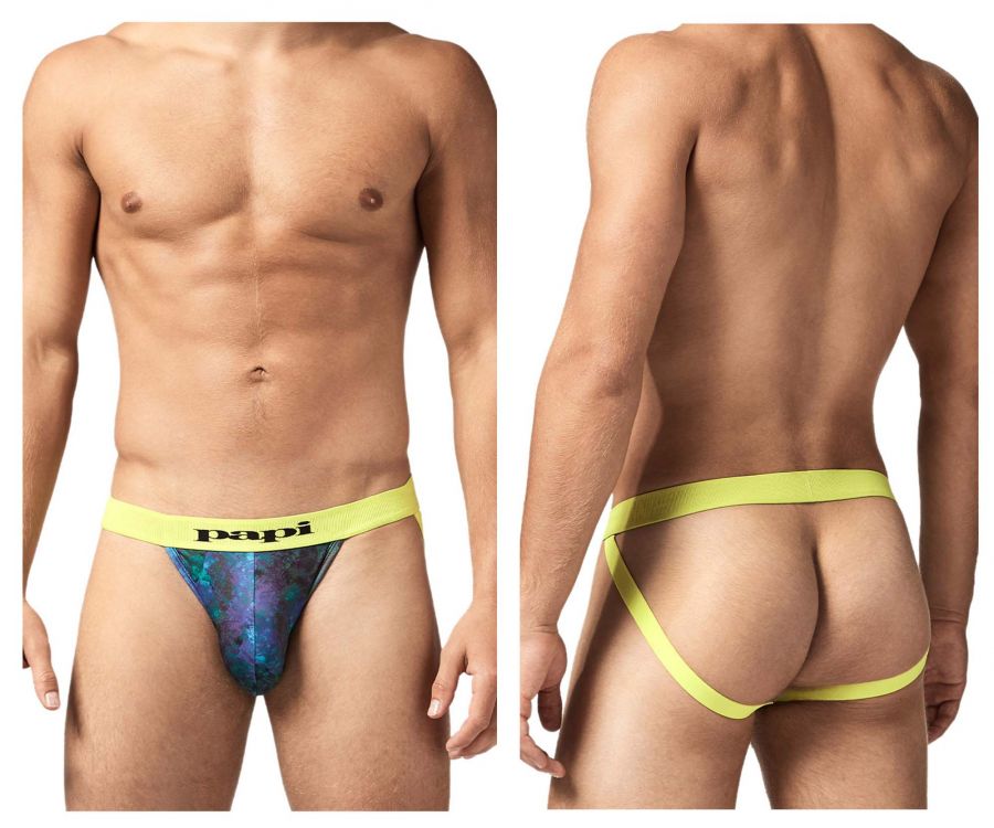 Papi UMPA051 Fashion Microflex Brazilian Jockstrap Color Ocean Multi Print - DealByEthan.gay loves Papi