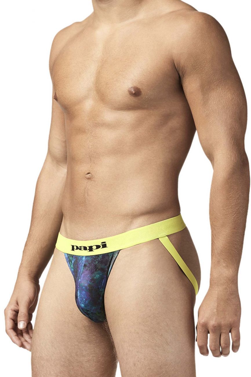 Papi UMPA051 Fashion Microflex Brazilian Jockstrap Color Ocean Multi Print - DealByEthan.gay loves Papi