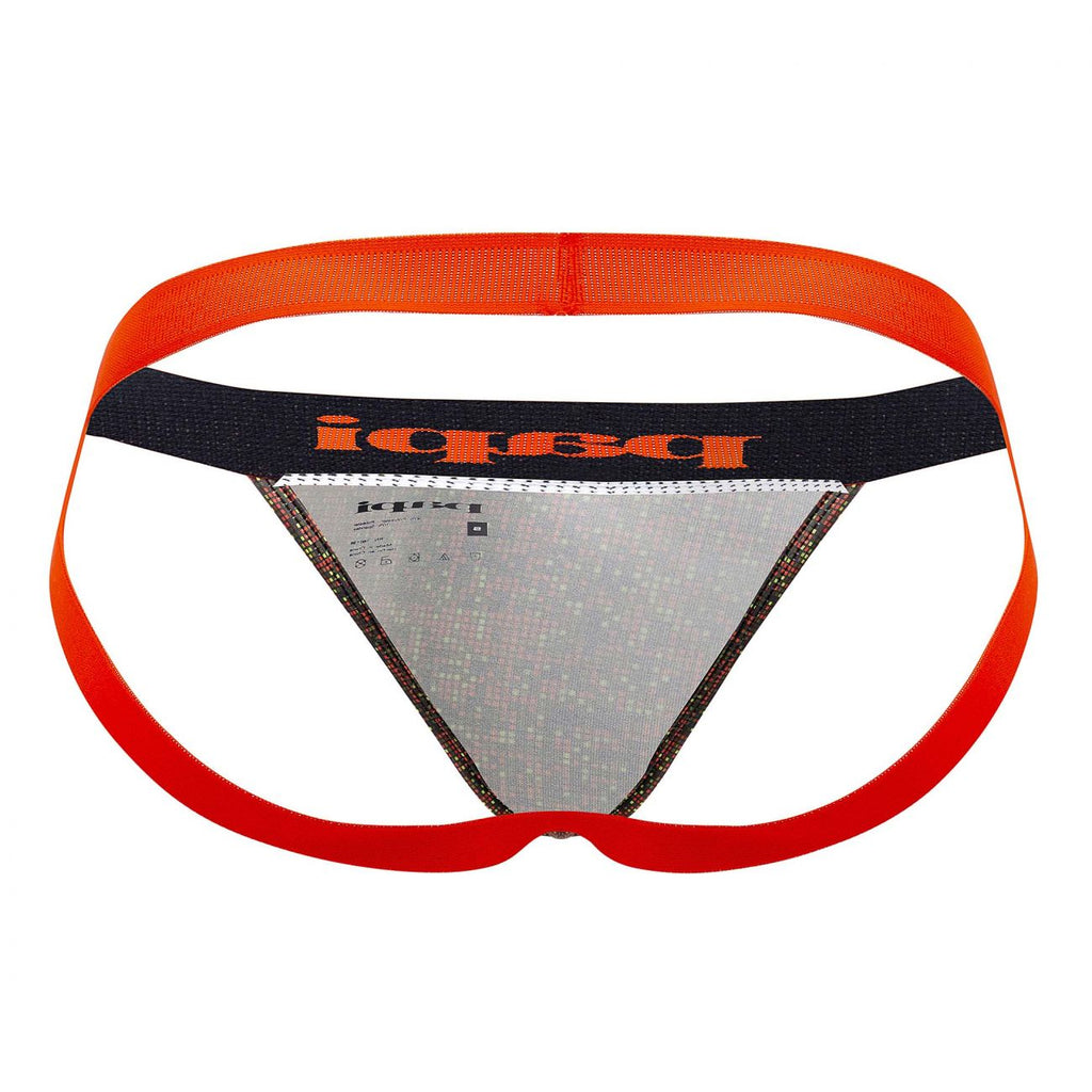 Papi UMPA051 Fashion Microflex Brazilian Jockstrap Color Orange Pixel Print - DealByEthan.gay loves Papi