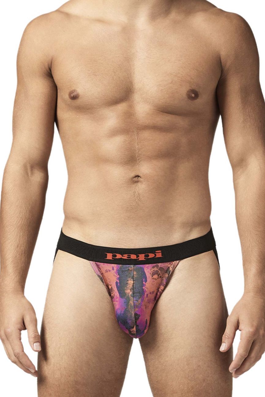Papi UMPA051 Fashion Microflex Brazilian Jockstrap Color Sunset Multi Print - DealByEthan.gay loves Papi