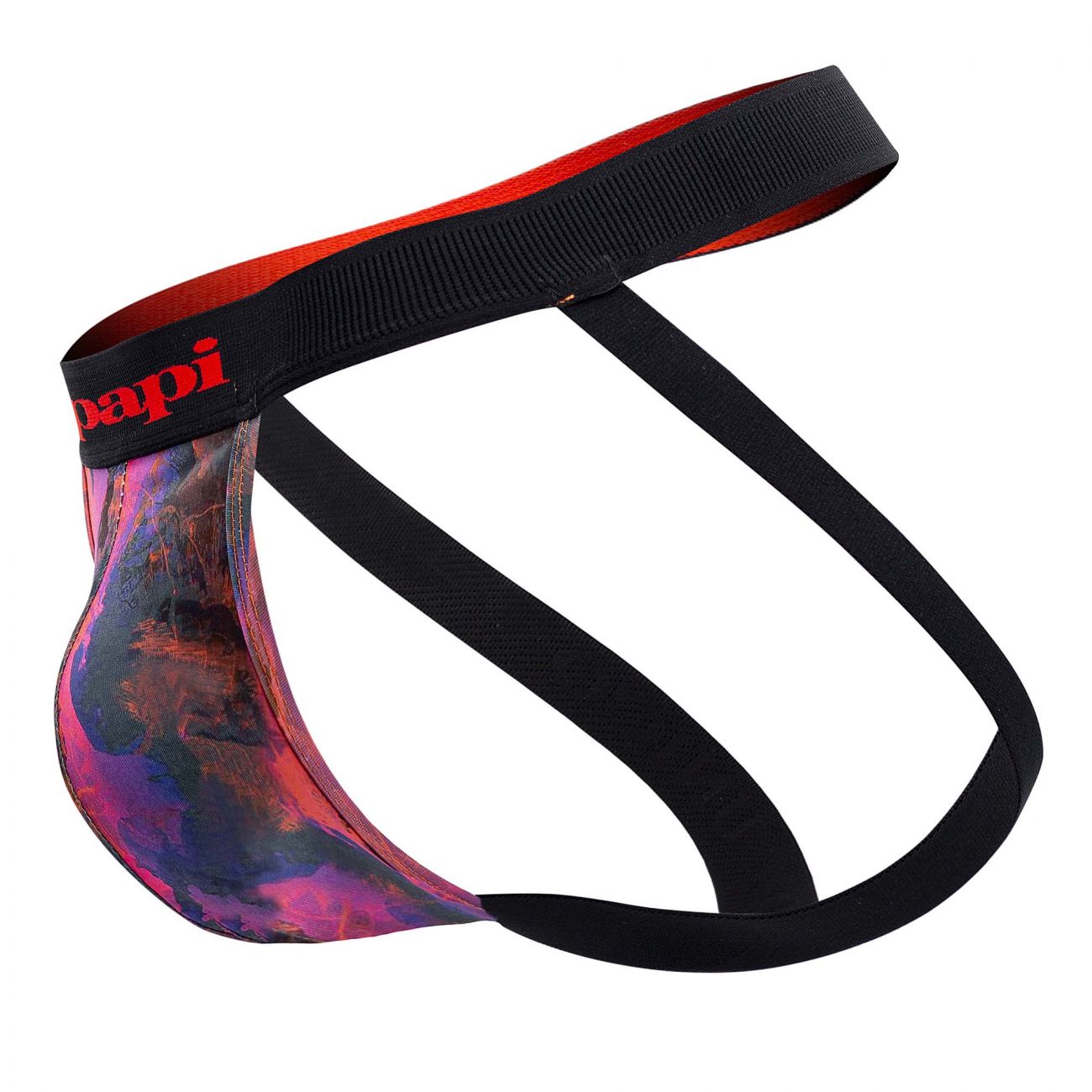 Papi UMPA051 Fashion Microflex Brazilian Jockstrap Color Sunset Multi Print - DealByEthan.gay loves Papi