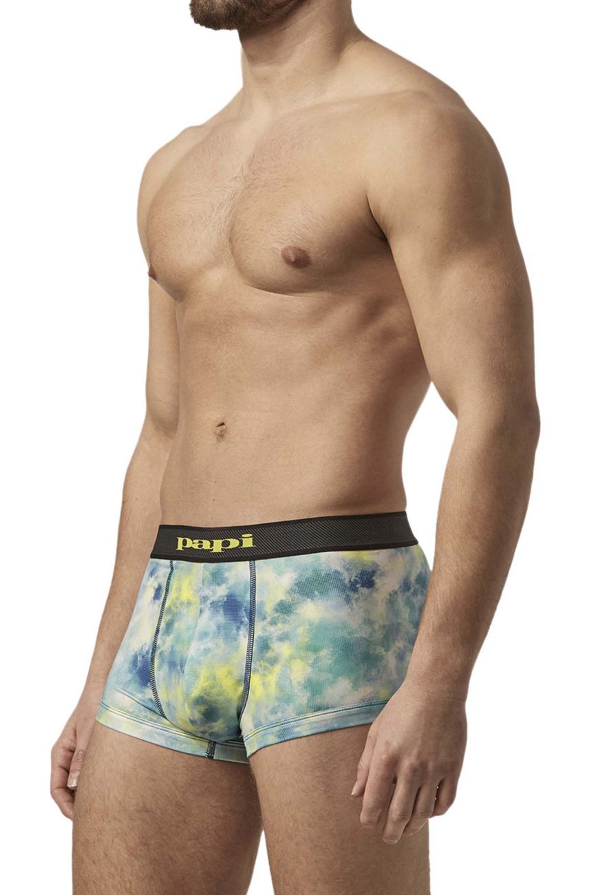 Papi UMPA074 2PK Microflex Brazilian Trunks Color Tie Dye-Blue - DealByEthan.gay loves Papi