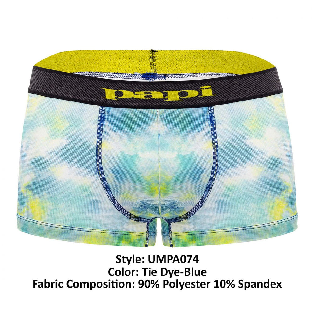 Papi UMPA074 2PK Microflex Brazilian Trunks Color Tie Dye-Blue - DealByEthan.gay loves Papi
