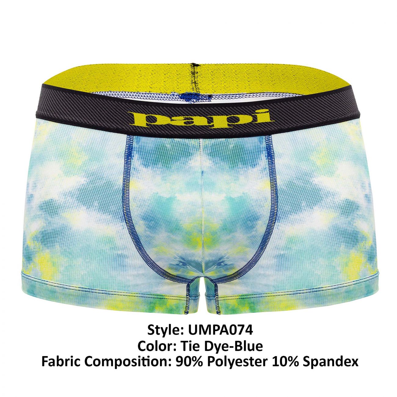 Papi UMPA074 2PK Microflex Brazilian Trunks Color Tie Dye-Blue - DealByEthan.gay loves Papi