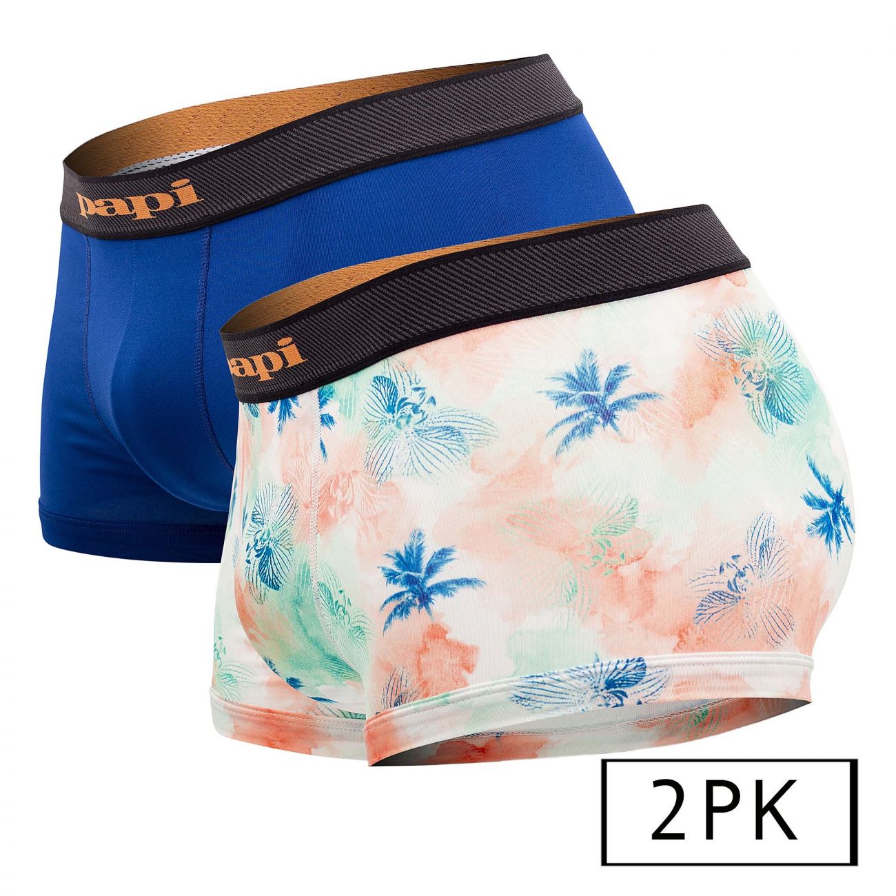 Papi UMPA074 2PK Microflex Brazilian Trunks Color Tropics-Blue - DealByEthan.gay loves Papi