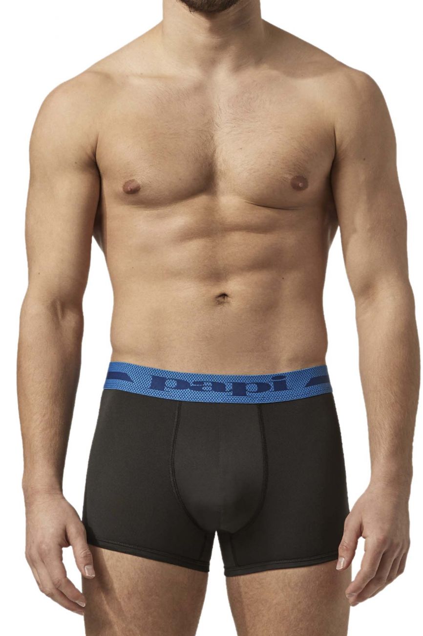 Papi UMPA080 2PK Microflex Brazilian Trunks Color Alloy-Black - DealByEthan.gay loves Papi